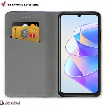 Telone dirbtinos odos dėklas - bordo spalvos (Huawei Honor X7A) Telone dirbtinos odos dėklas - bordo spalvos (Huawei Honor X7A)